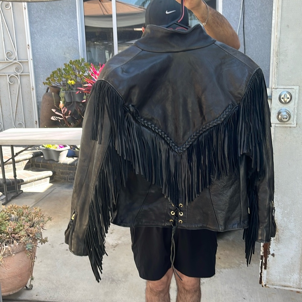 Beautiful black leather jacket . Looks brand new
